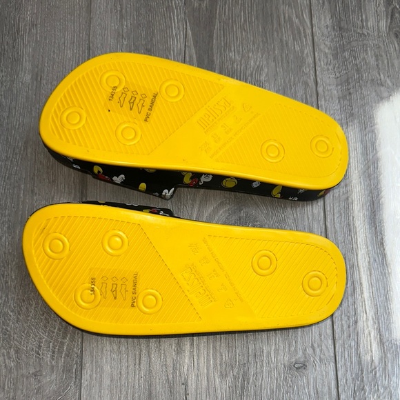 Mini Melissa Black and Red Sandals with Mickey Mouse Design - Picture 2 of 5